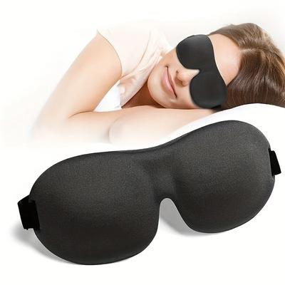 100% Light Blocking 3D Contoured Sleep Eye Mask - Ultra-Soft Skin-Friendly Breathable Cover for Rest Travel Yoga