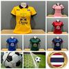 Thailand National Women Football Soccer Training JERSEY CHEER Fan Print Vintage Retro Elephant Quick Dry Polo Shirt Short Sleeve Uniform Sport Outdoor