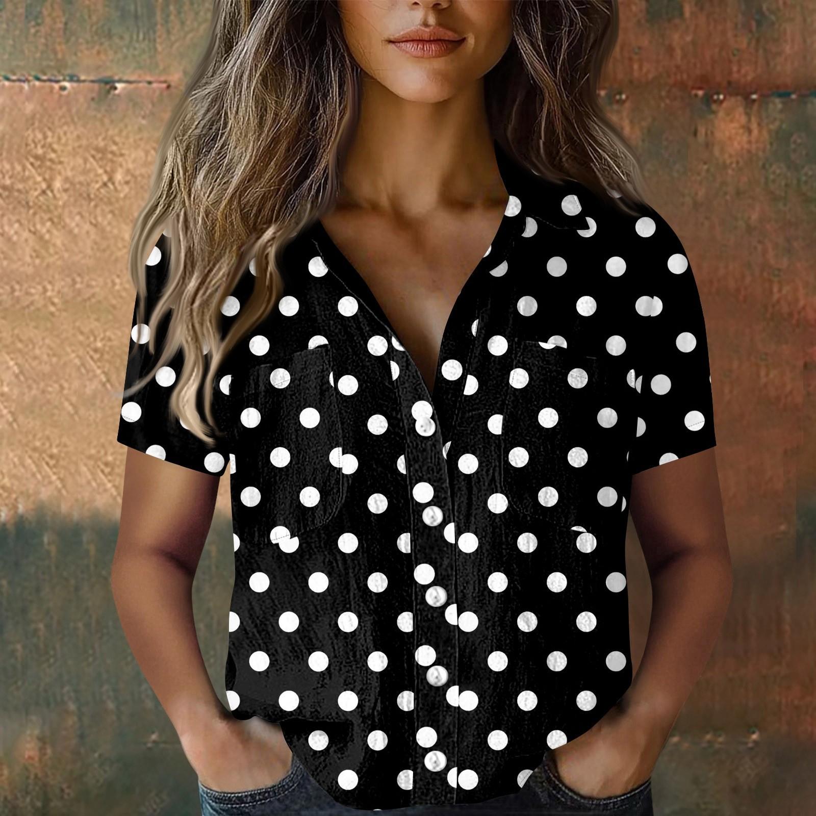 

Жіночі бавовняні лляні топи з короткими рукавами, вільні бохо футболки, вінтажні блузки S чорний