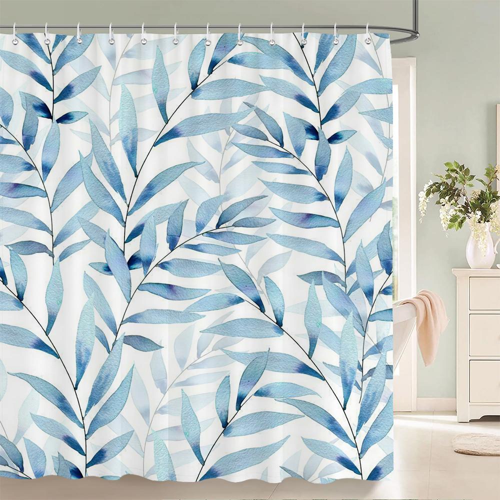 Colorful Beautiful Flowers Bath Curtain Waterproof Fabric Shower Curtains Floral Rose Printing Bathroom Screen Decor with Hooks