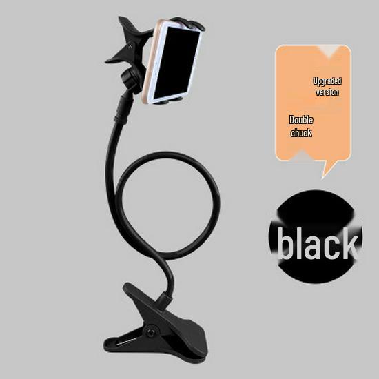 

Универсальная регулируемая подставка для телефона и планшета - Двойной зажим, прикроватный держатель, аксессуары чёрный