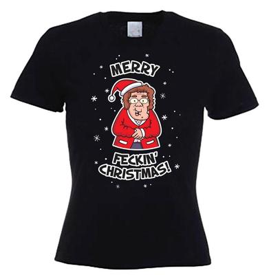 Mrs Browns Boys Merry Feckin Christmas Women T Shirt Christmas Gift Brown Gift