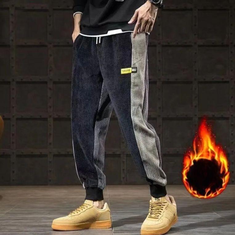 Neuer Wintermodetrend Hochwertiger Cordplüsch Verdickte und vielseitige lose große schmale Riemen Harlan Casual Herrenhose