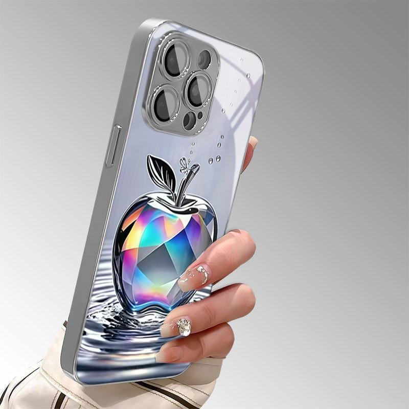 Colorful Reflective For Apple Tempered Glass Electroplat Phone Case For iPhone 17 Pro Max 16 15 14 Plus 11 12 13 16E 17Air Cover