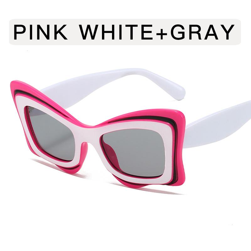 

European American Style Sun Glasses for Women Cat Eye Patchwork Color Men Sunglasses Stage Performance Female Sun Glass