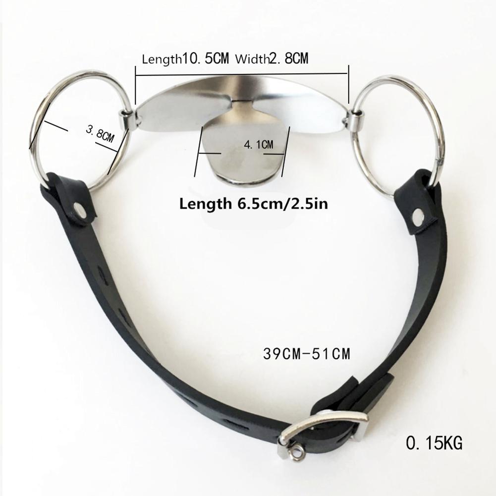 Full Steel Tongue Restraint Mouth Plug Gag Gags