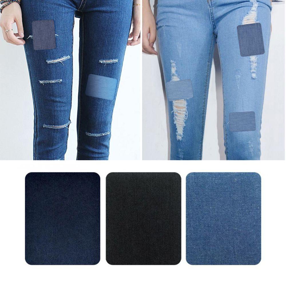 

2Pcs Denim Jeans Elbow Knee Repair Patches DIY Craft Clothes Stickers Sewing Clothing Accessories Темно-синій