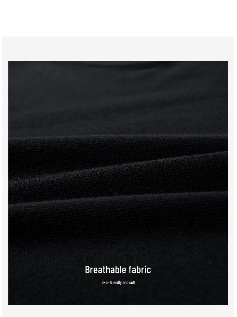 Autumn Men's Slim Fit Crew Neck Knit Sweater with Letter Ribbon Detailing