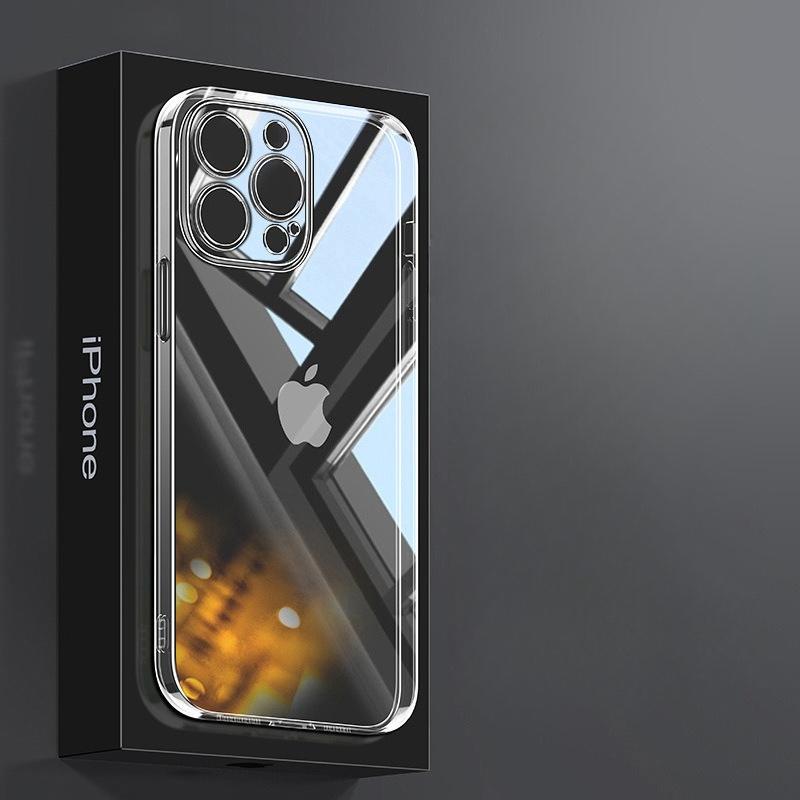 Applicable To Apple 17 ProMax Phone Case Without Yellowing IPhone 15 New Protective Case Transparent Glass 16 Hard Case