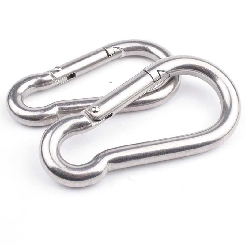 2-5pcs 304 Stainless Steel Spring Snap Multifunctional Carabiner Quick Link Lock Ring Hook Safety Buckle M4 M5 M6 M7 M8 M9 M10