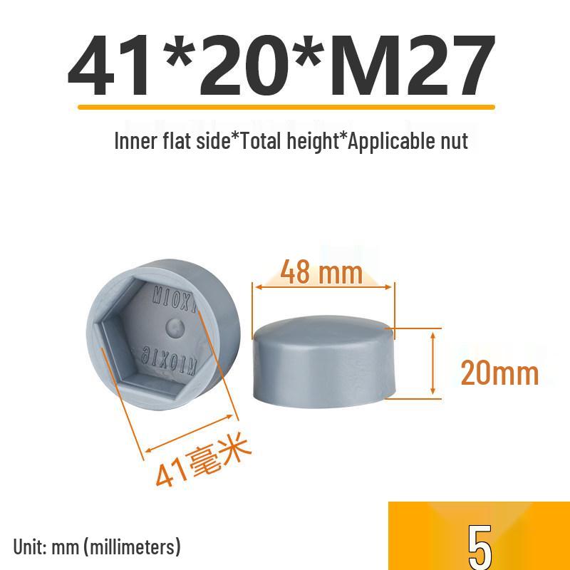 Hex Nut Protective Dust Cap for Flat Head Screws