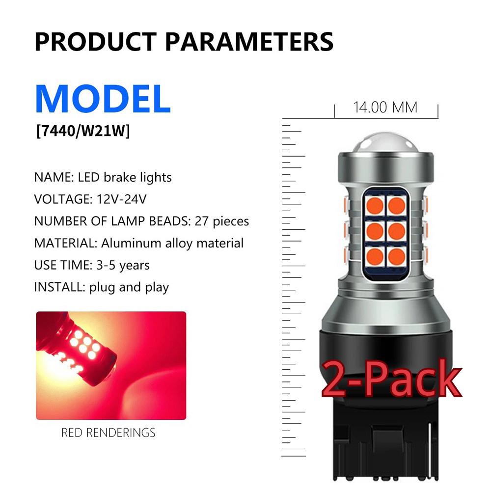 

Премиальный 27LED P21W Красный Стоп-сигнал Супер Яркий Безопасное Вождение Автомобильный Задний Тормозной Фонарь 7440