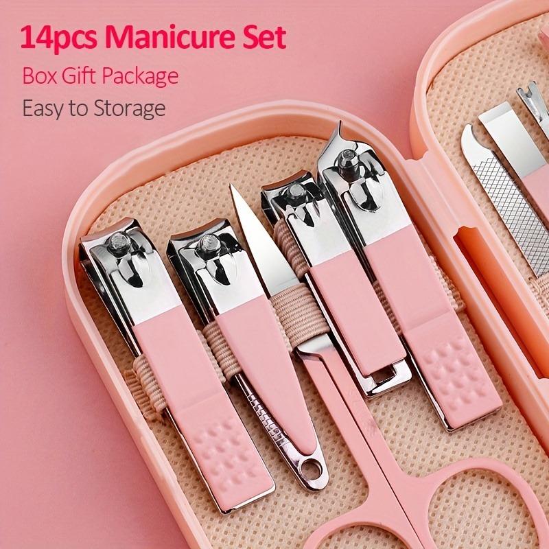 Xiaomi 14pcs Stainless Steel Manicure And Pedicure Tool Set with Modern-style Concave-edged Nail Clippers Grooming Tools Nail Care Set