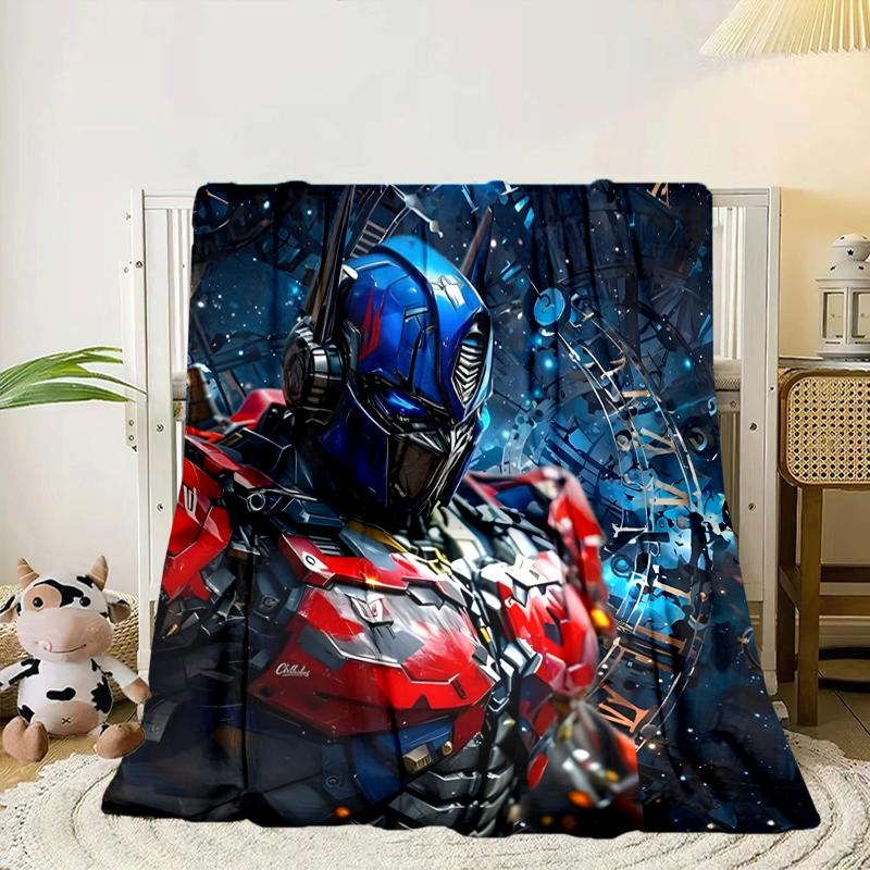 Robotic Warrior Design Blanket Flannel Blanket for Bed, Sofa, Camping, Hiking, Picnic Essentials, Gift for Family Fan Gifts