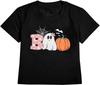 Camiseta de Halloween para Bebês Meninas Meninos Fantasma Abóbora Camisetas de Algodão Manga Curta Top Tops de Feriado de Outono
