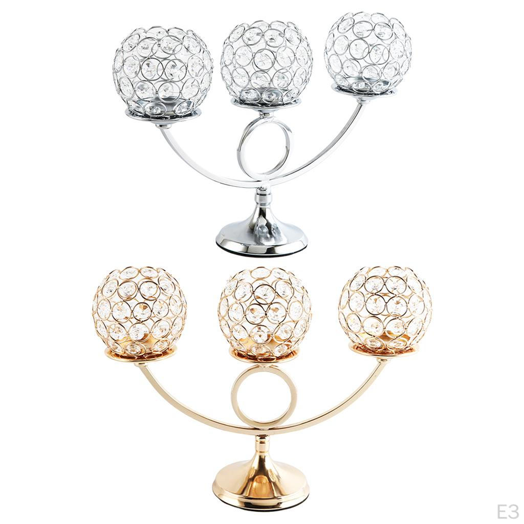 Candle Metal Crystal Candelabra Wedding Decoration Centerpieces Dining room and home Decor