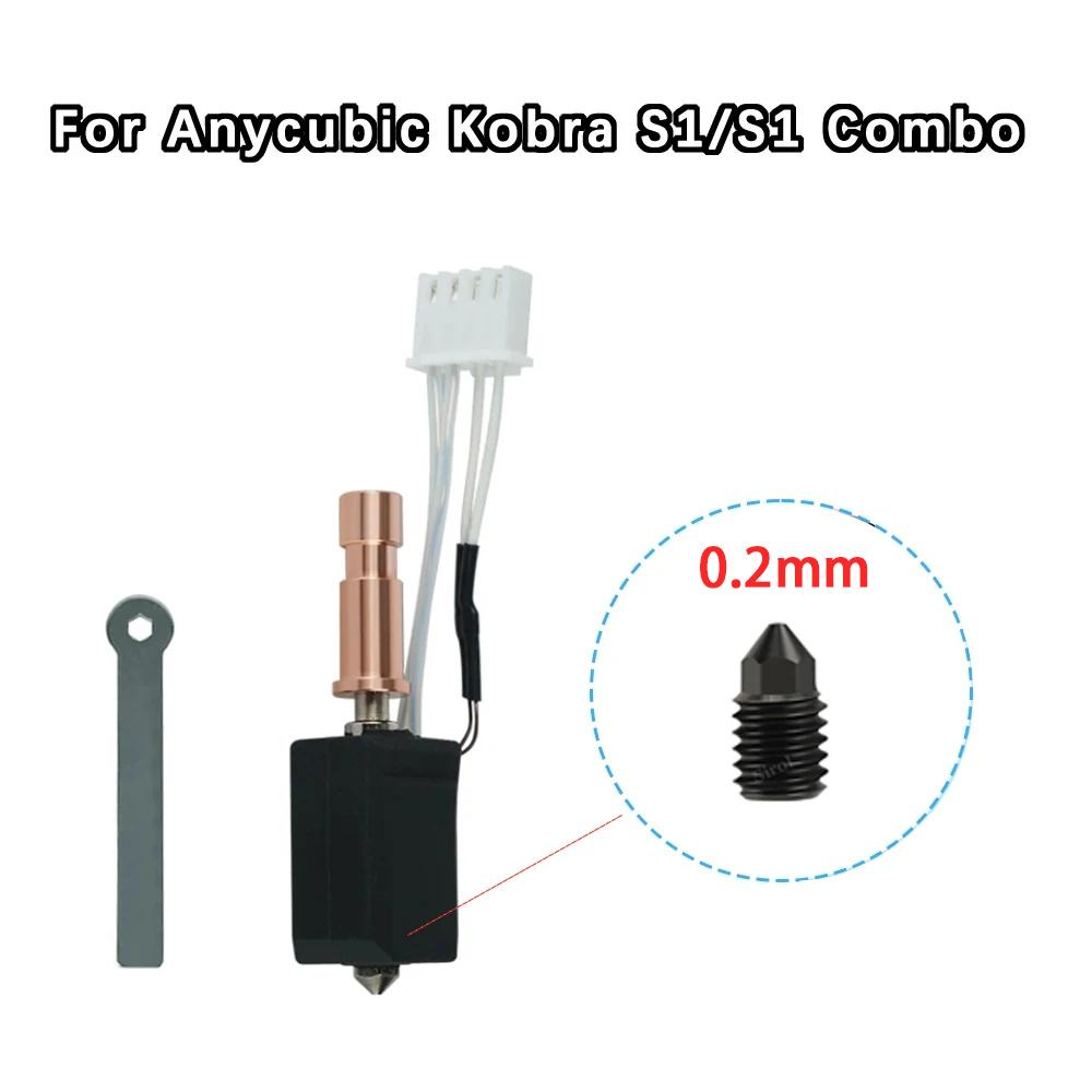 For Anycubic Kobra S1 Hotend Ceramic New Upgrade Hotend For Kobra S1 Combo Head S1C 3d Printer 24V 48W 200K Rapid Heating 300℃