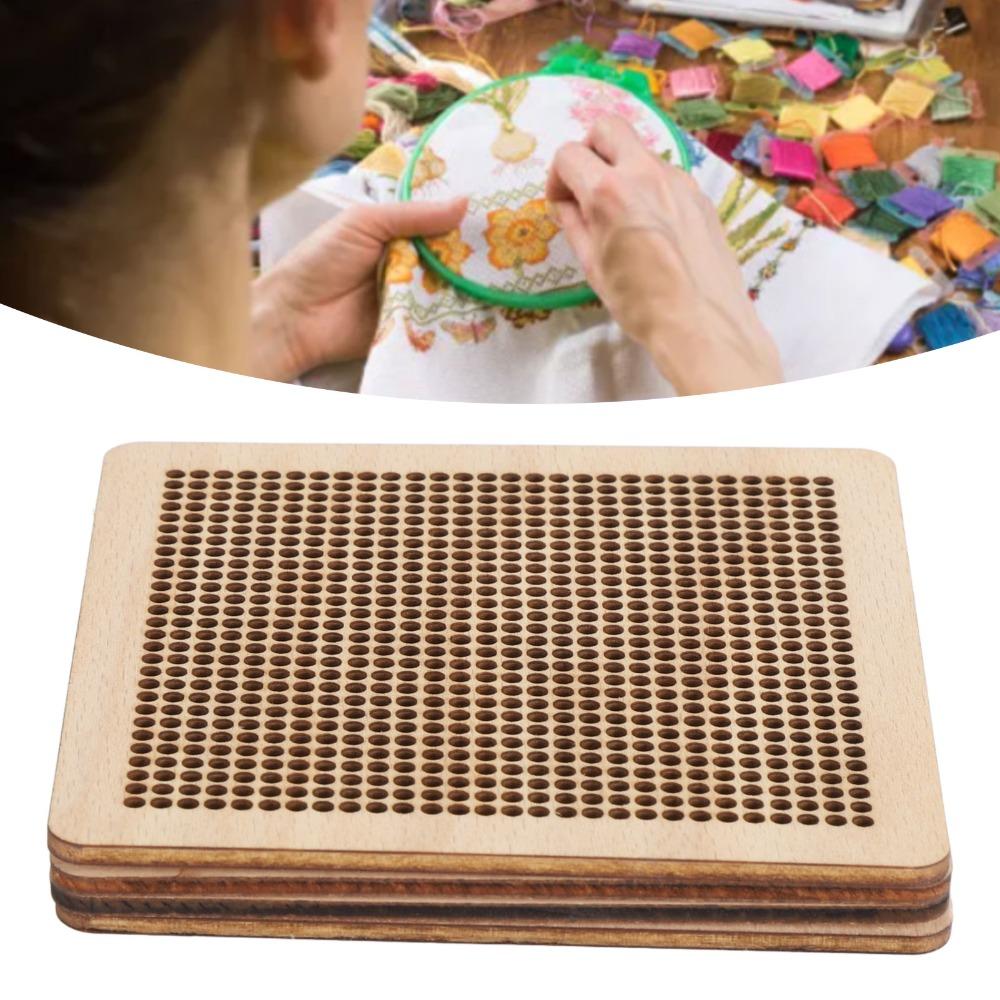 4pcs Hollow Design Needlepoint Board Set Wooden Embroidery Stitch Board For Crafters