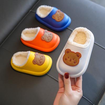 Pantoufles Antidérapantes à Talons, Chaussures en Coton Cartoon et Mignonnes pour Garçons et Filles