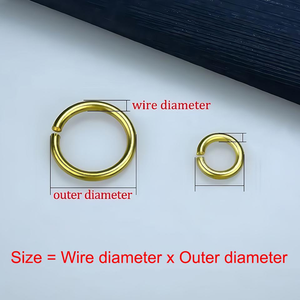 Solid Brass Jump Rings Split Jump Ring Open O Ring Connector 5mm-18mm for Necklace Jewelry Making Findings Accessories Supplies