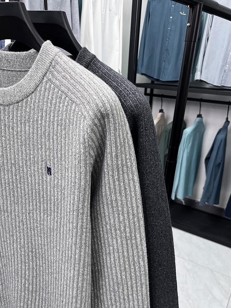 Herren 2025 Rundhals Warmer Strickpullover - Lässiger Plus Samt Basis Layer