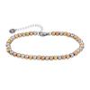 1Pcs Stainless Steel New Sculpt Texture Beads Chain Bracelets for Women Men Gold Plated Waterproof Fashion Jewelry Accessories