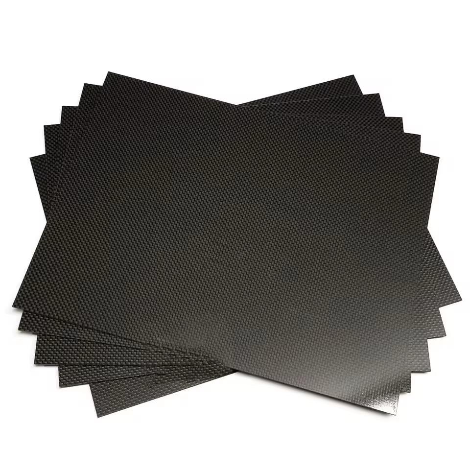 3K Twill Matte Composite Stock Used for Crafting Various Spec Carbon Fiber Plate to Process Custom Solid Carbon Rod Blanks 500X500mm, 3K thickness of 1mm