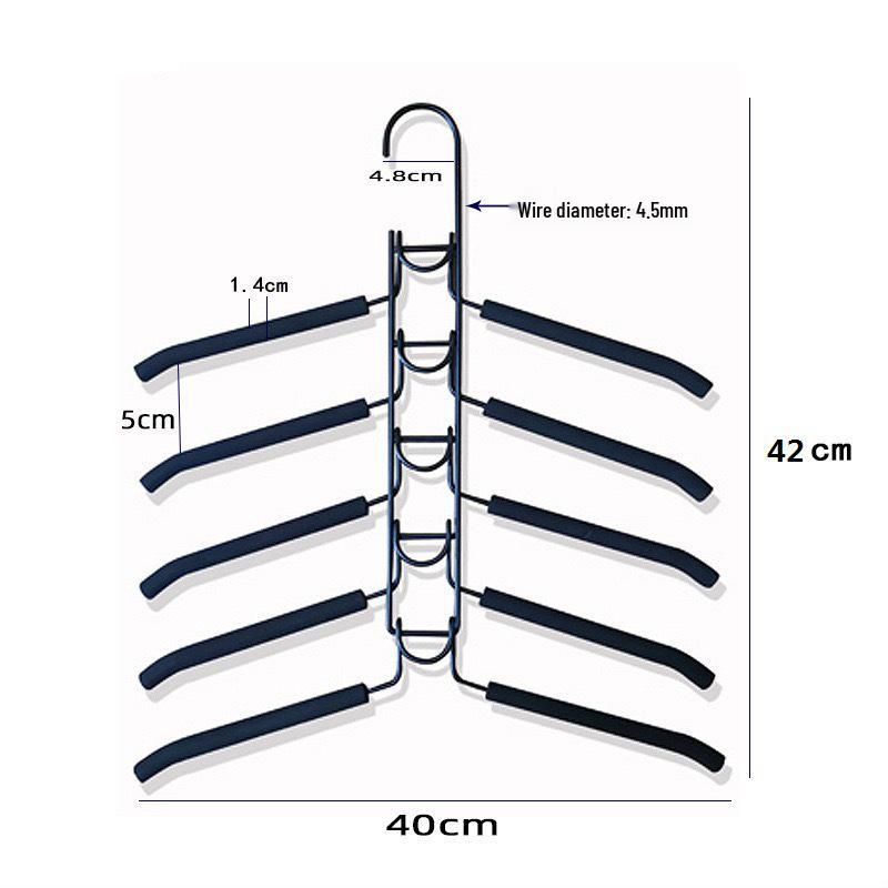 Многофункциональная нескользящая губчатая многослойная вешалка для одежды экономящая место для гардероба 4042cm 1439₽