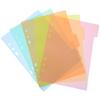 STOBOK A5 Index Divider Set of Paper Divider for Office x inches 6-Hole Cards, 2, Colorful, Plastic, Binders, Stationery, Supplies, Approx. 8.3 5.8