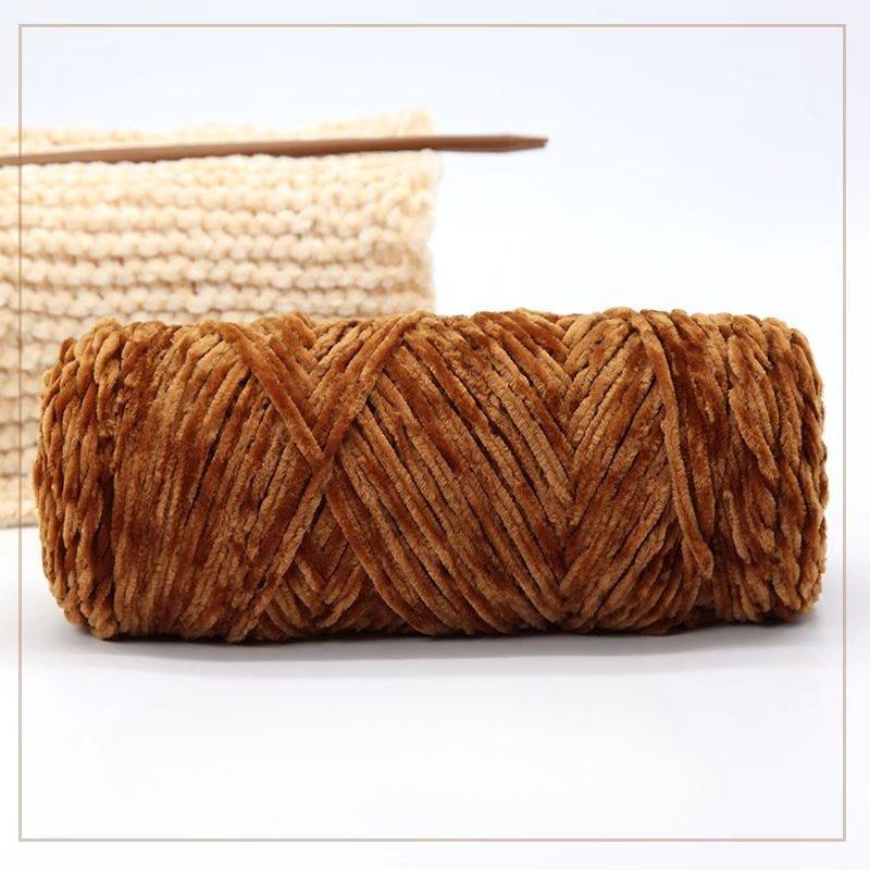 500g Chenille Soft Velvet Yarn Cotton Wool Yarn Crochet Yarn DIY Handmade Scarf Sweater Coat Blankets for Knitting Crafts