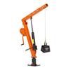 Macara pentru camion, 907,2 kg Macara manuală pentru camionetă Montată pe camion cu troliu manual și cric hidraulic de 12T, Braț telescopic rotativ la 360°, Benă pliabilă