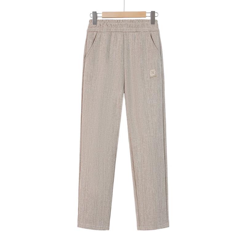 YUZHAOLIN Women's Winter Casual Elastic Waist Straight-Leg Pants