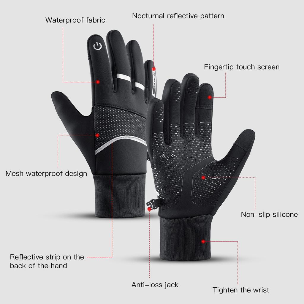 Winter Cycling Gloves for Men Women Warm Biking Glove for Riding Bicycle Gloves Waterproof Touchscreen Accessories