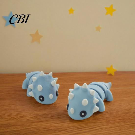 Sensory Fidget Dinosaur 3D Printed Toy, Cute Articulated Flexible Figurine, Dino Figure Movable Mini Animal Stress Relief Toy for Kids, Adults Smooth