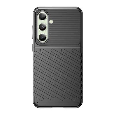 Etui Silikonowe Pancerny Pokrowiec Do Samsung Galaxy S24 FE Thunder Case - Czarny