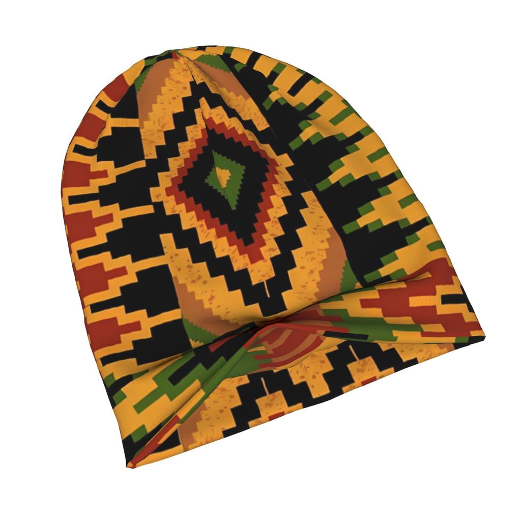 2D Flachdruck Kente Ethnisch Afrikanisch Mode Mütze für Erwachsene, die mühelos vom morgendlichen Pendeln zu abendlichen Spaziergängen übergeht und dabei einen Cl beibehält