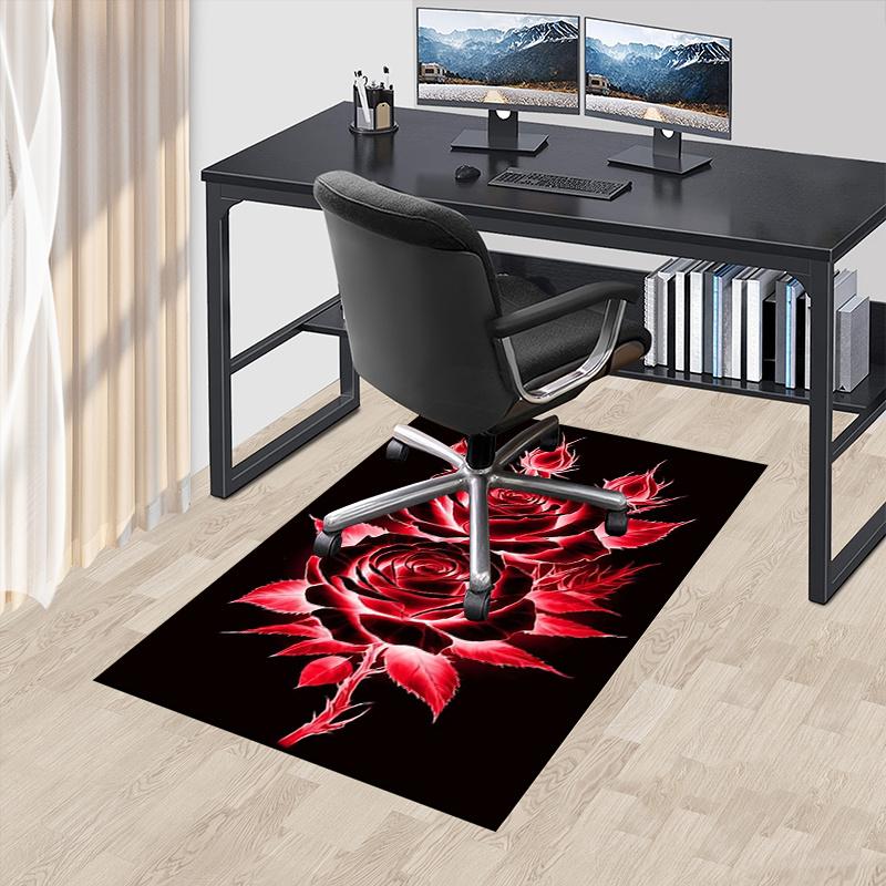 

Rose Chair Mat Office Carpet Oversized Rug for Home Decor, Sofa Carpet, Desk Chair Mat, Gift Idea for Office and Living Room 60cm by 90cm