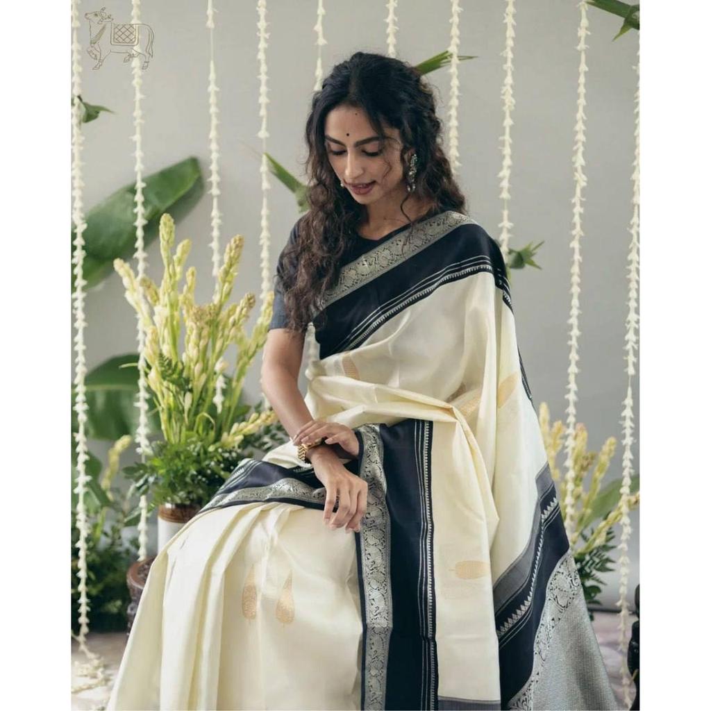 Royal Elegance Soft Lichi Silk Saree – Timeless Jacquard Beauty