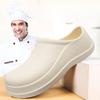 Fashion Men Chef Shoes Man Summer Beach Slippers Water-proof Oil-proof Kitchen Shoes Non-slip Garden Clogs Hotel Work Shoe EVA Sandal