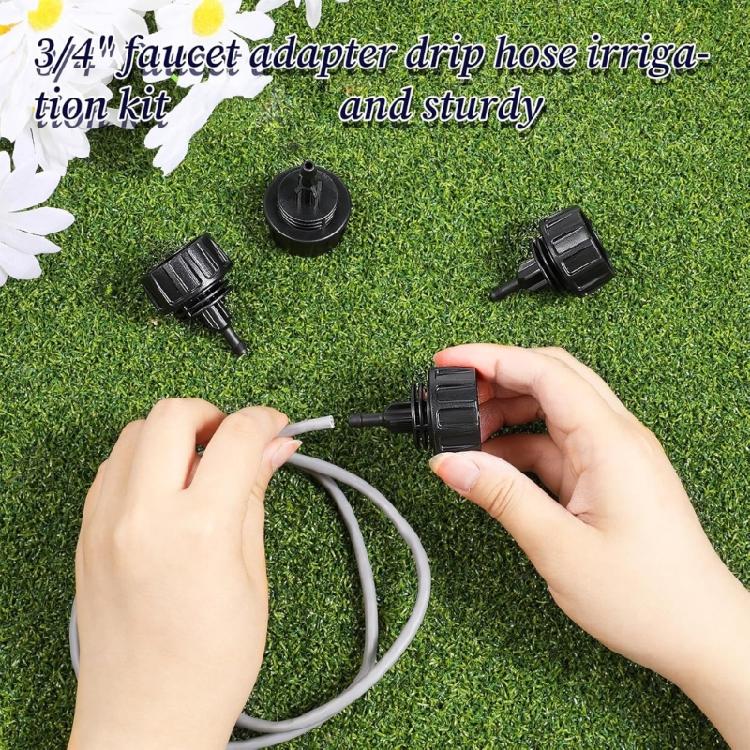 Universal Drip Irrigation Adapters Plastic Tubing Connectors Leakproof Barbed Fittings for Agricultural Watering