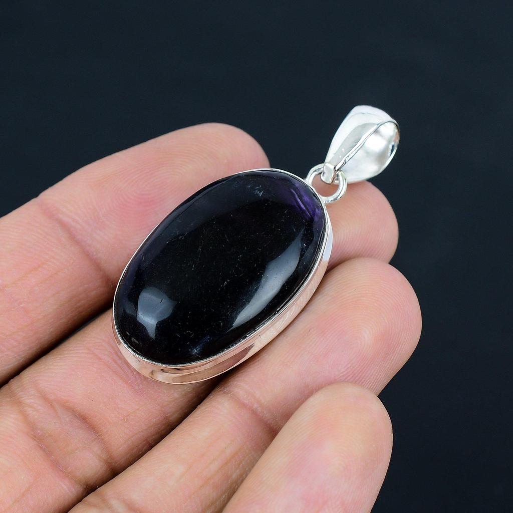 Natural Amethyst Gemstone Pendant, 925 Sterling Silver, Pendant Jewelry, Handmade Silver Pendant Jewelry for Gift, Easter Gift