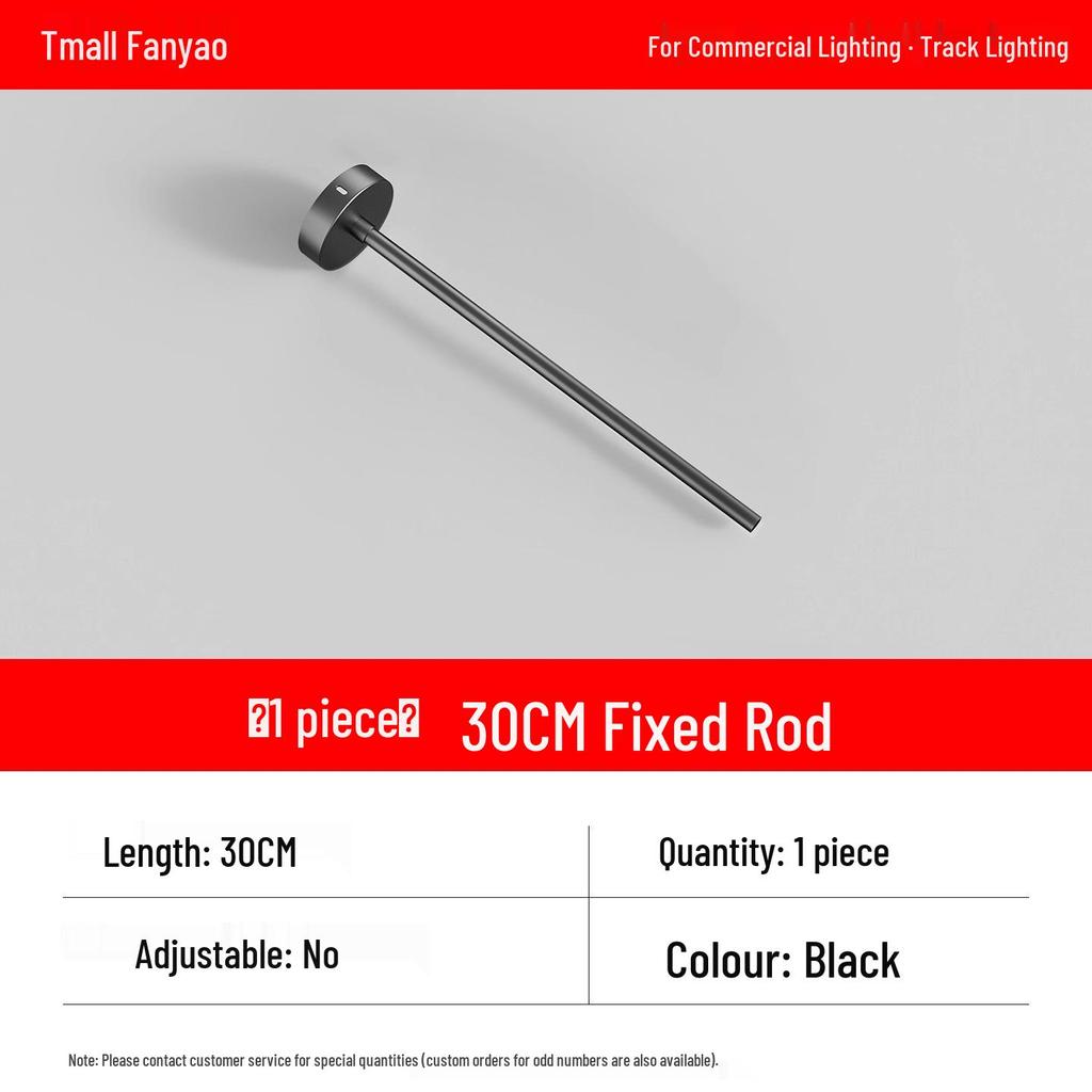 LED Spotlight Track Light Set with 1m & 0.5m Thickened Track and Connector Adapter