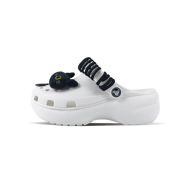

Crocs Classic Platform Clog EVA Черный Кот Маленький Свежий Милый Универсальный Классический Облако Док Ниша Кампус Стиль Дырочные Туфли Унисекс Белый 34-35 белый