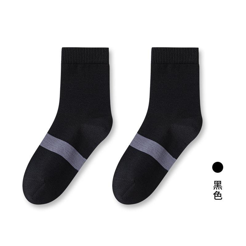 91% Cotton Boneless 7A Antibacterial Socks Men'S Four Anti-Pilling And Sweat-Absorbing Men'S Medium Tube Business Sports Socks