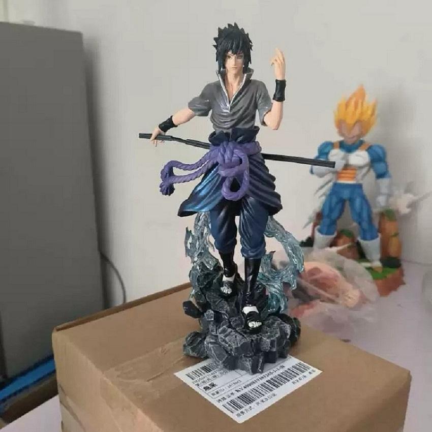 

25cm Naruto Anime Figure Uzumaki Uchiha Sasuke Combat Action Figurine Cartoon Characters Model Ornaments Boy Toy PVC form Kid Friendly Entertaining