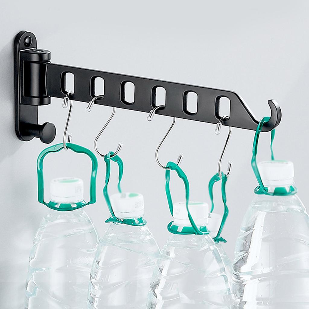 Wall Mounted Laundry Hanger Dryer Rack Folding Clothes Hanger Metal Storage Rack for Home Dormitory Balcony Heavy Duty