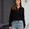 Early Fall Spring Half-high Neck Cardigan Women's Lazy Wind Design Sense Knitted Outerwear Top Elegant Comfortable Versatile Sweater