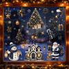 1/2/4 Sheets Cartoon Snowman Snowflake Santa Claus Christmas Window Wall Decals New Year Windows Stickers Self-Adhesive Decor