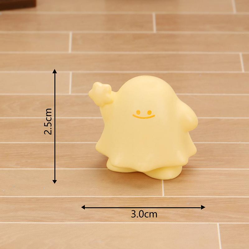 Cute Cartoon Mini Halloween Colorful Ghost Miniature Figurines Desktop Car Micro Landscape Home Ornaments Decoration Accessories