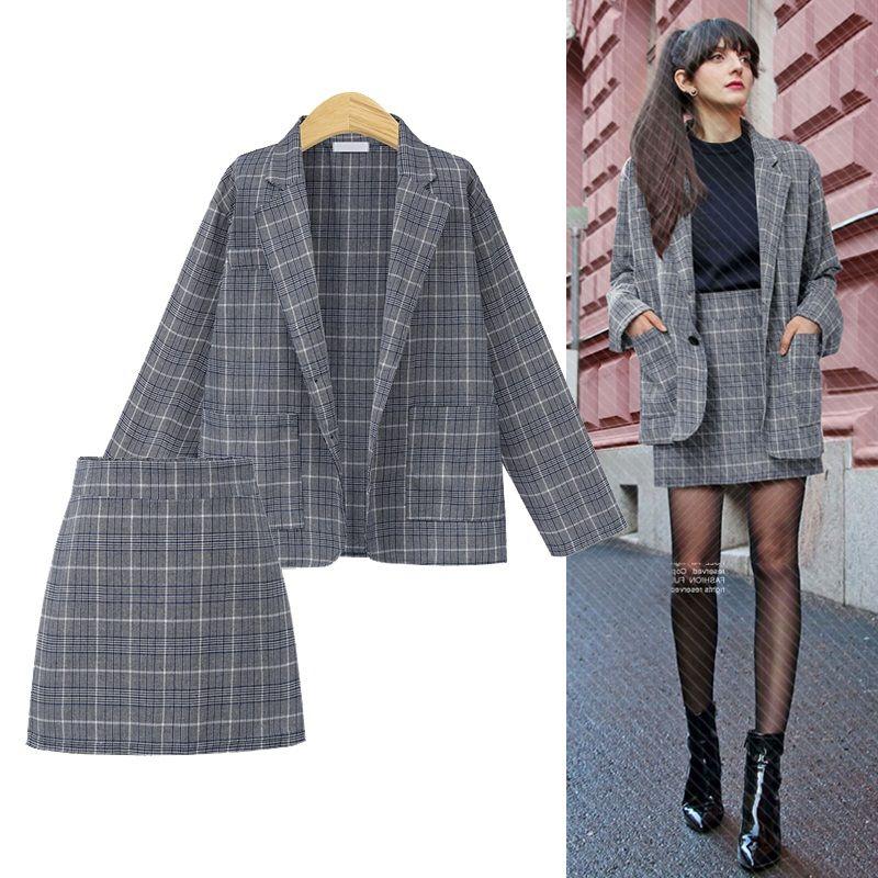 

Экспорт Модный стиль в клетку Оверсайз Женская одежда для полных Grey 4XL